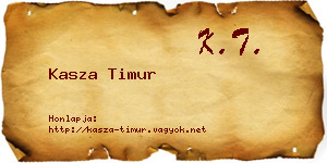 Kasza Timur névjegykártya